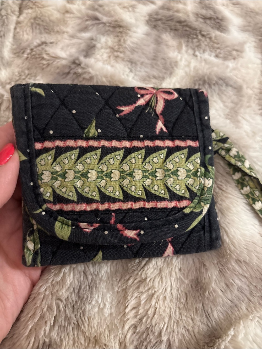 Vintage Vera Bradley- “New Hope” Trifold Quilted Wallet